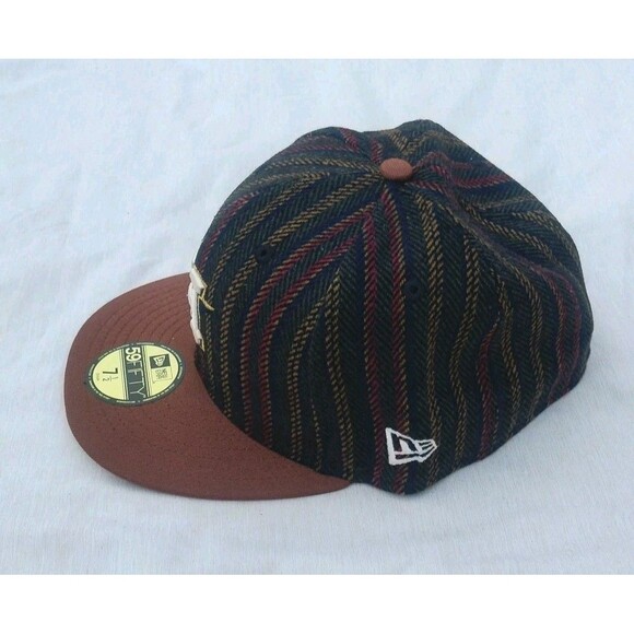 New Era Houston Astros Herringbone 50 Years 59FIFTY Fitted Hat Cap 7 1/2 Brown - Picture 4 of 5